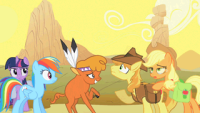 49090 - Little_strongheart animated applejack braeburn rainbow_dash twilight_sparkle.gif