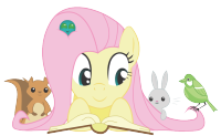 fluttershy_reading_by_lemonlimeman-d4adpu7.gif