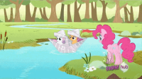 325217__safe_pinkie-pie_animated_scootaloo_sweetie.gif