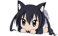 Konachan.com - 60323 animal_ears chibi k-on! nakano_azusa vector white.jpg