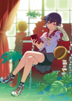 Kanbaru Suruga reading.jpg