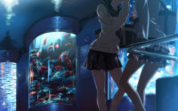 Konachan.com - 64561 2girls fish original skirt studio_sdt uniform yuuki_tatsuya.jpg