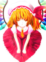 439268 - blonde_hair closed_eyes flandre_scarlet hat highres incoming_kiss rasha short_hair touhou wings.jpg