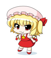 866212 - 3 blonde_hair chibi flandre_scarlet hat red_eyes side_ponytail solo touhou yamato_damashi.jpg