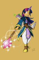 15817 - arcane artist Didjargo badass featured_image human humanized mage Magic my_little_mages spike twilight_sparkle.jpg