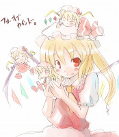 328657 - blonde_hair chibi flandre_scarlet hat ogu ponytail red_eyes ribbon touhou wings.jpg