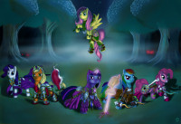 danosix crossover dungeons_and_dragons fluttershy pinkie_pie prehensile_tail rainbow_dash rarity twilight_sparkle.jpg