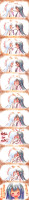 509696 - 2girls absurdres ahoge ayakashi_(monkeypanch) black_hair blush chibi fujiwara_no_mokou hair_ribbon highres houraisan_kaguya kiss long_hair multiple_girls pocky pocky_kiss ribbon saliva saliva_trail silver_hair .jpg