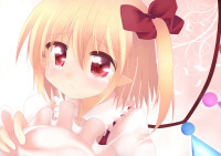 837462 - blonde_hair flandre_scarlet haiiro_(immature) hair_ribbon pointy_ears red_eyes ribbon side_ponytail solo tears touhou wings.jpg