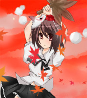 Gelbooru 273456 black_hair hat leaves myk ribbon ribbons shameimaru_aya short_hair touhou bad_id leaf.jpg