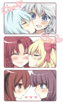 388970 - 3 bad_id blue_eyes blush closed_eyes flandre_scarlet head_wings heart hong_meiling izayoi_sakuya kiss koakuma lowres patchouli_knowledge red_eyes remilia_scarlet ribbon smile touhou yuki_miya yuri.jpg