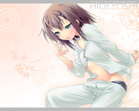 Konachan.com - 49076 baka_to_test_to_shoukanjuu green_eyes kinoshita_hideyoshi nilitsu open_shirt pajamas panties trap underwear.jpg