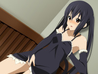 Konachan.com - 81344 black_hair blush breast_grab brown_eyes k-on! masturbation nakano_azusa twintails.jpg