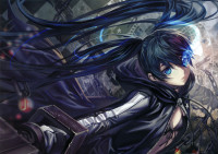 Konachan.com - 124393 alphonse black_rock_shooter blue_eyes chain kuroi_mato long_hair twintails.jpg