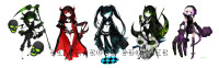 Konachan.com - 101787 black_devil_girl black_gold_saw black_rock_shooter cape horns kuroi_mato moemoe3345 scythe skull takanashi_yomi weapon white yuu.jpg