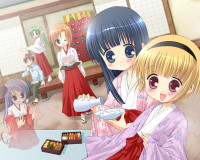 Konachan.com - 27779 furude_rika hanyuu higurashi_no_naku_koro_ni houjou_satoko japanese_clothes maebara_keiichi miko ryuuguu_rena sonozaki_mion.jpg