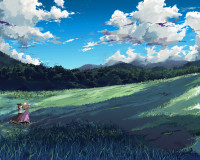 Konachan.com-41540-blonde_hair-clouds-dress-forest.jpg