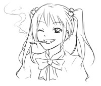 Gelbooru-1398113-1girl-bow-cigarette-grin-hair_bob.jpg