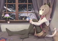 Konachan.com-186192-animal_ears-bed-book-brown_eye.jpg