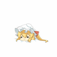 842476 - 3 black_eyes blonde_hair bow buried chibi face flandre_scarlet haipa_okara hat head o_o short_hair side_ponytail snow solo touhou.png