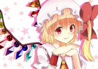 899719 - bajinappo blonde_hair crystal face flandre_scarlet hands hat hat_bow red_eyes side_ponytail smile solo touhou wings wrist_cuffs.png