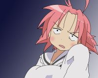 Konachan.com - 85916 close kogami_akira lucky_star pink_hair short_hair.png