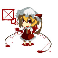 908663 - blonde_hair blood chibi d empty_eyes fang flandre_scarlet haipa_okara hat open_mouth red_eyes short_hair side_ponytail smile solo touhou wings.png