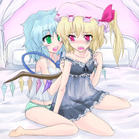 633280 - 2girls bad_id bed blush bow_panties camisole flandre_scarlet frilled_panties frills hat komeiji_koishi lingerie multiple_girls negligee nervous nora_(artist) panties see-through smile strap_slip touhou yuri.png