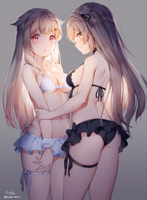 __murasame_and_yuudachi_kantai_collection_drawn_by.png