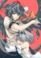 __inubashiri_momiji_and_shameimaru_aya_touhou_draw.png